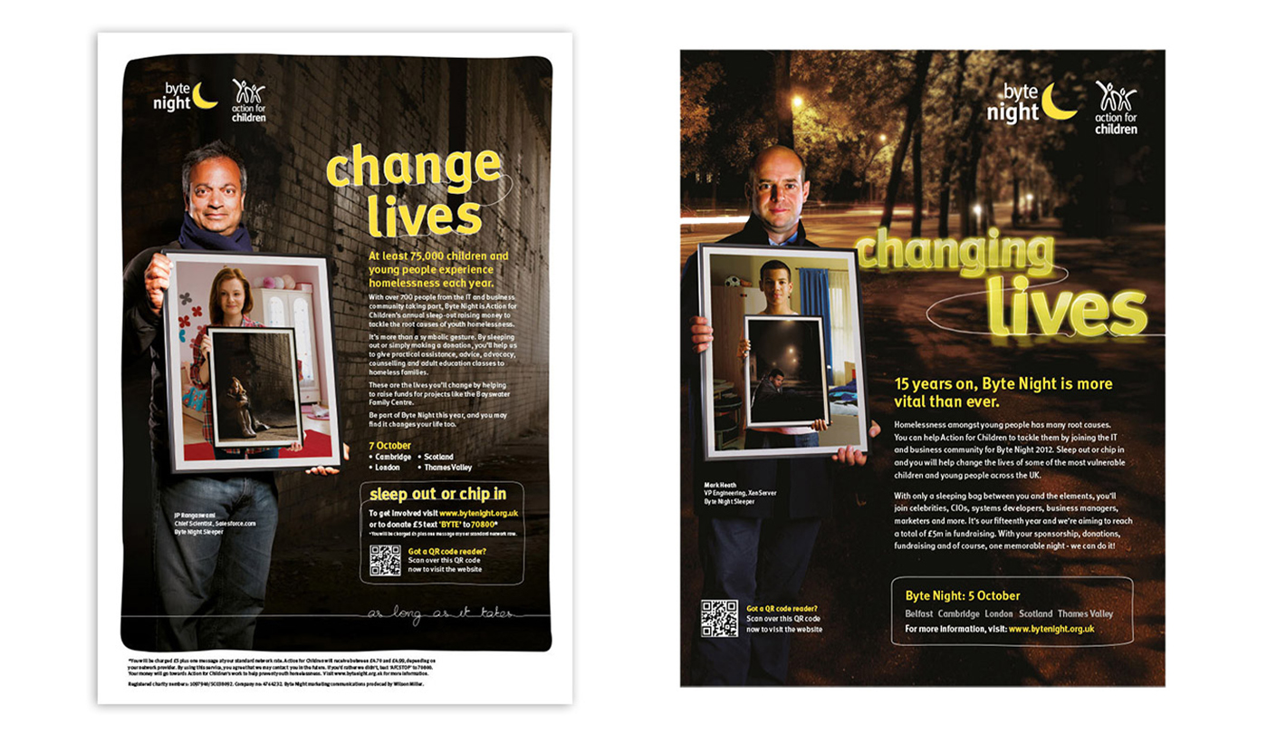 Byte Night changing lives posters