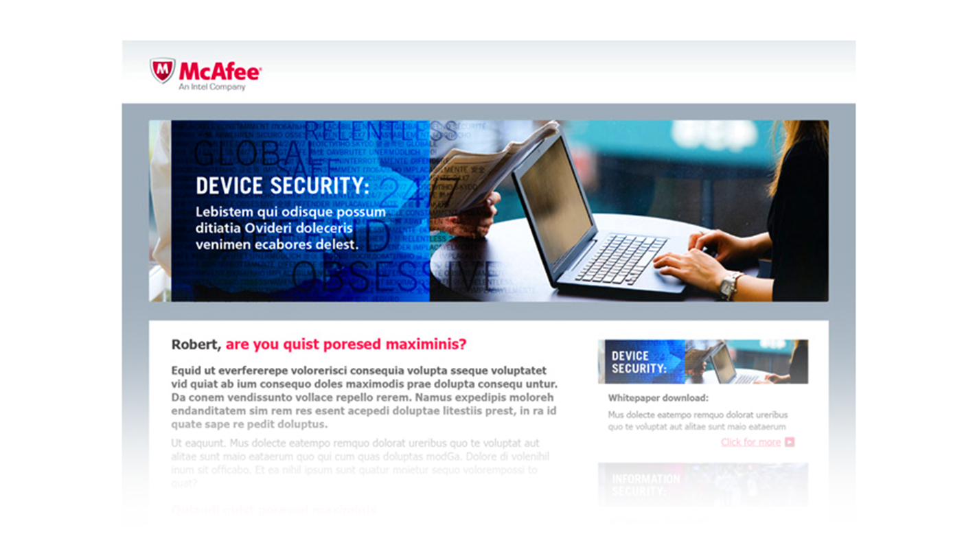 McAfee cyber security b2b marketing emails 3