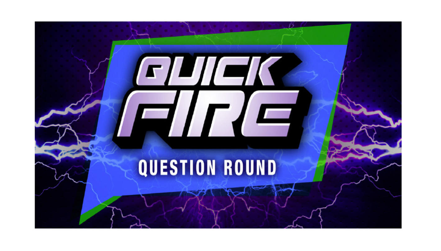 Quick fire question round - game show graphic