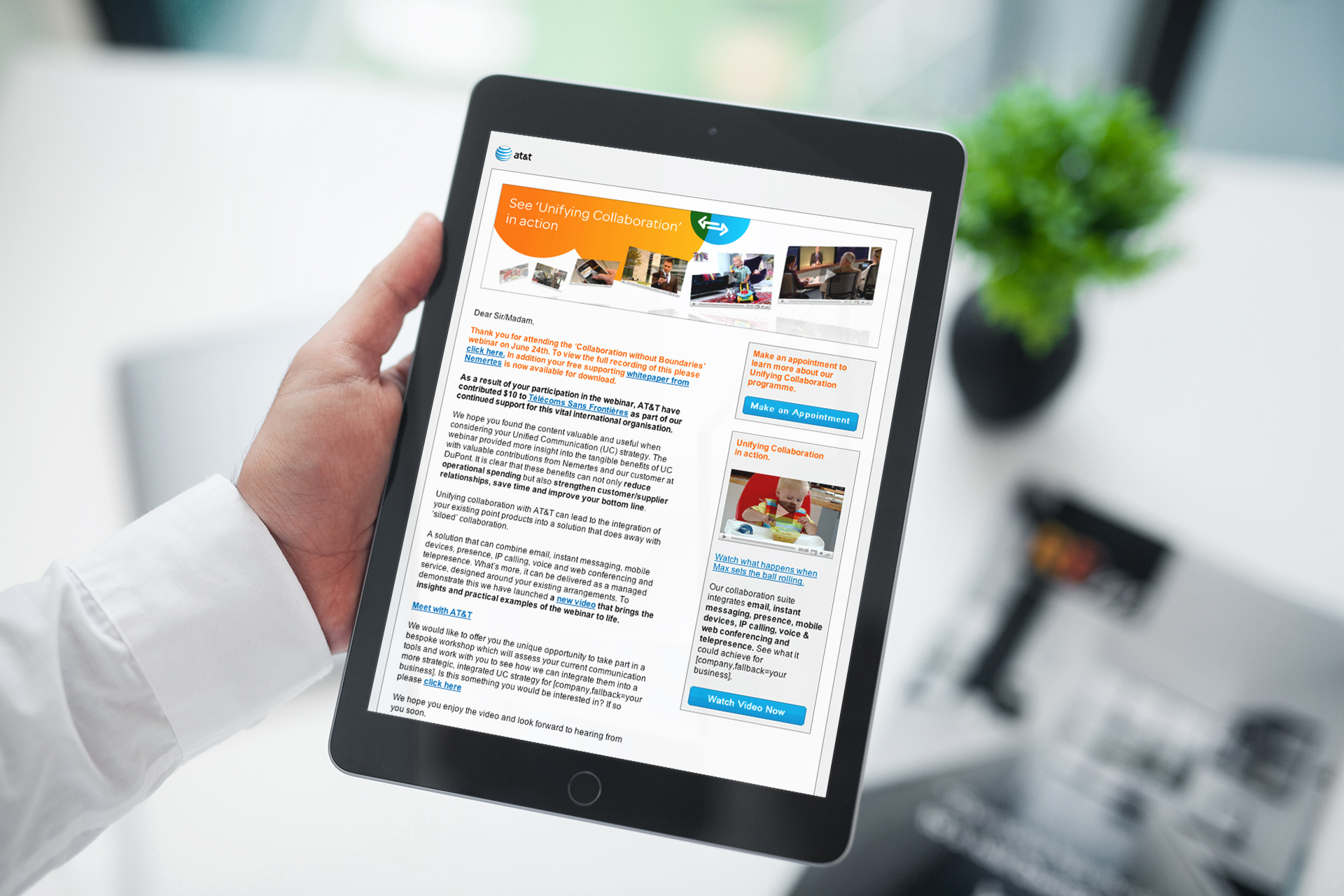 AT&T Unifying collaboration in action email_1