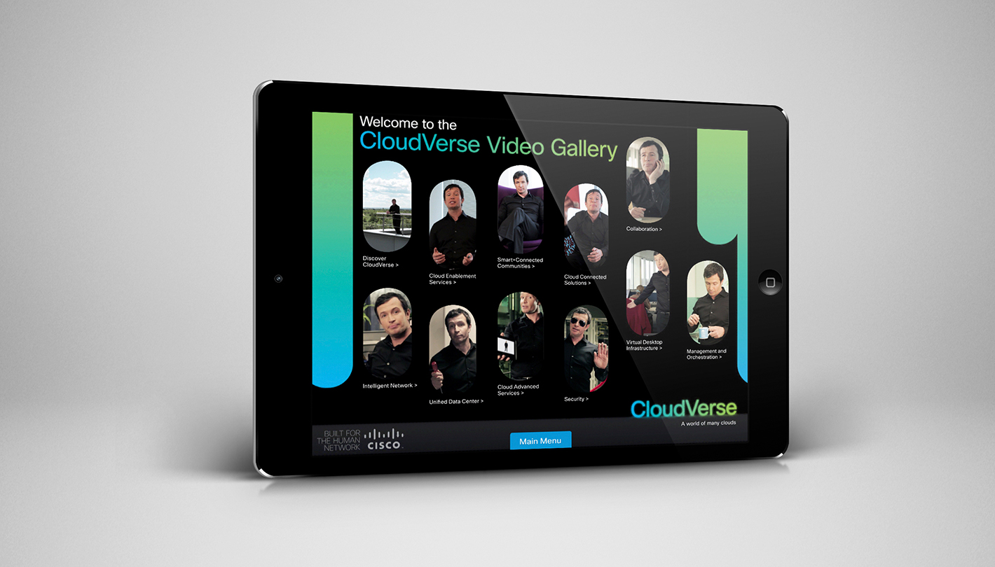 Cisco CloudVerse mobile app video gallery