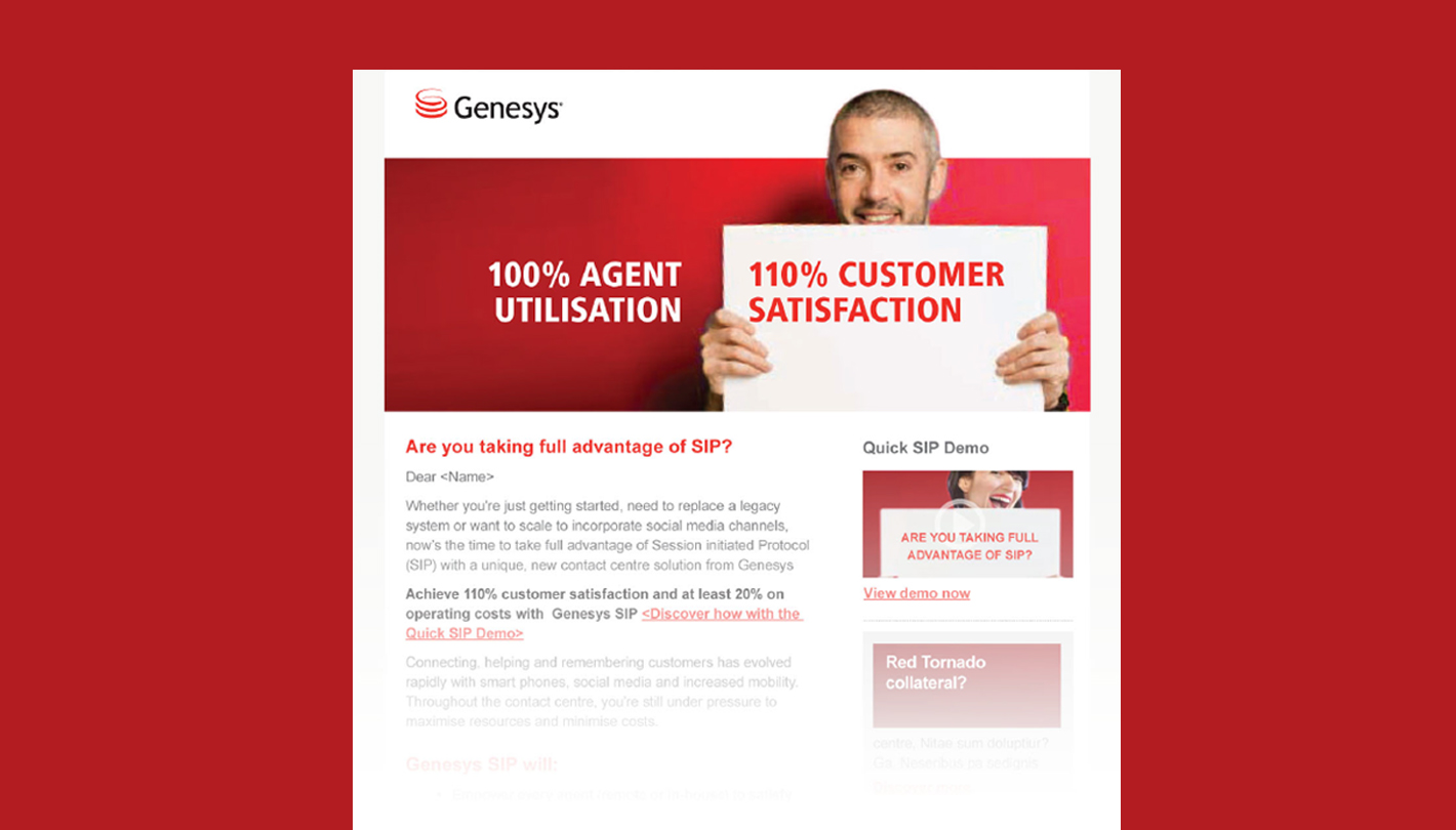Genesys SiP email campaign 3