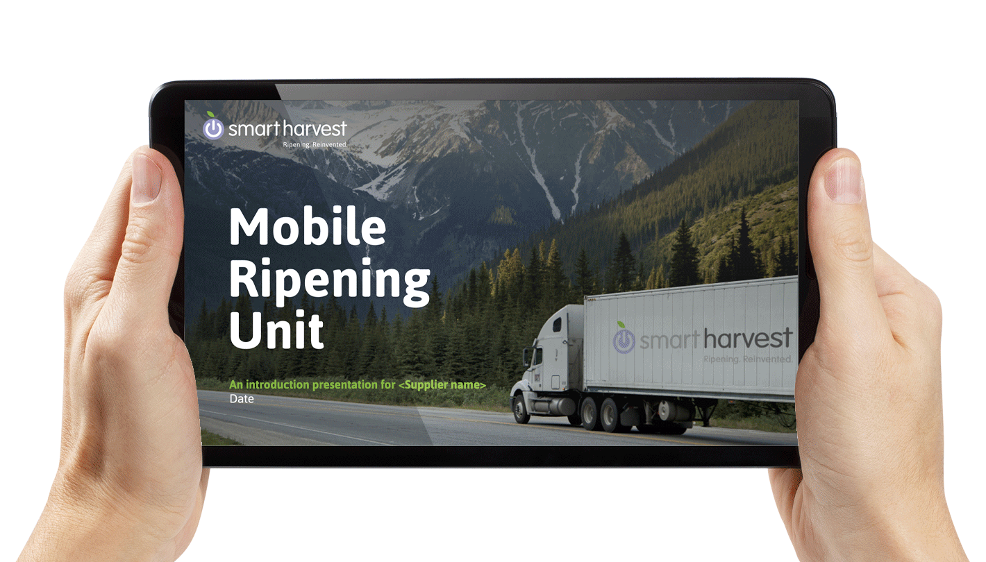 SmartHarvest presentation displayed on tablet computer