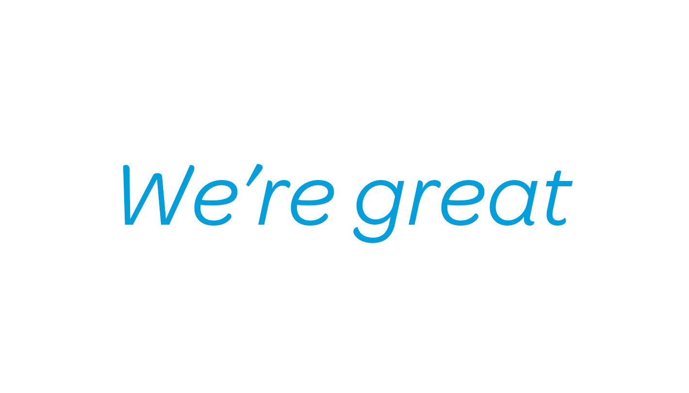 AT&T we're great word mark