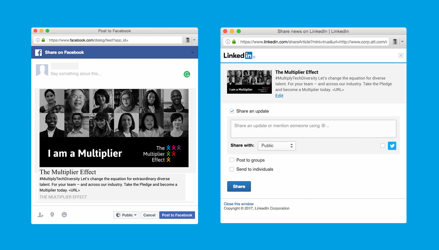 The Multiplier Effect social marketing posts