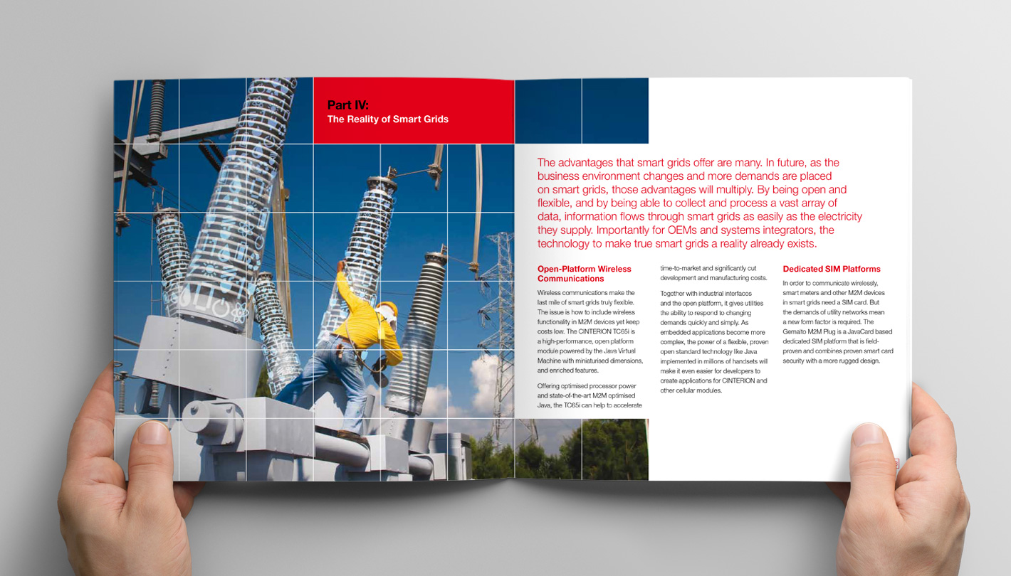 Oracle smart grid - man climbing electric pylon