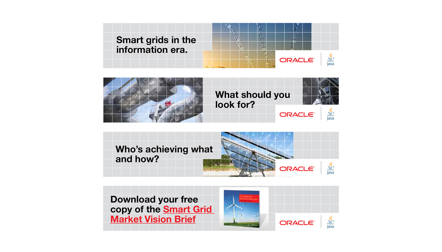 Oracle smart grid online marketing banners