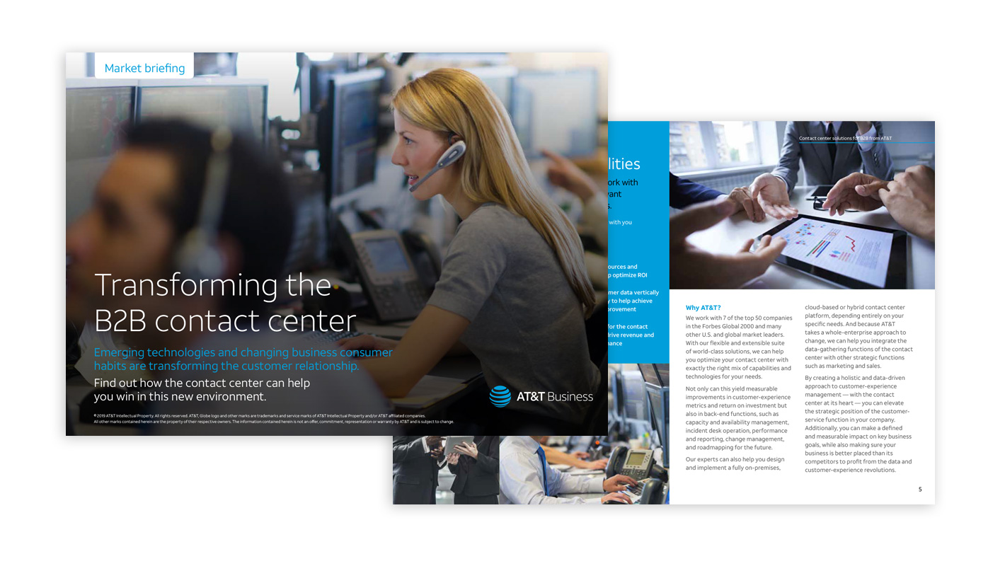 AT&T contact centre briefing - B2B