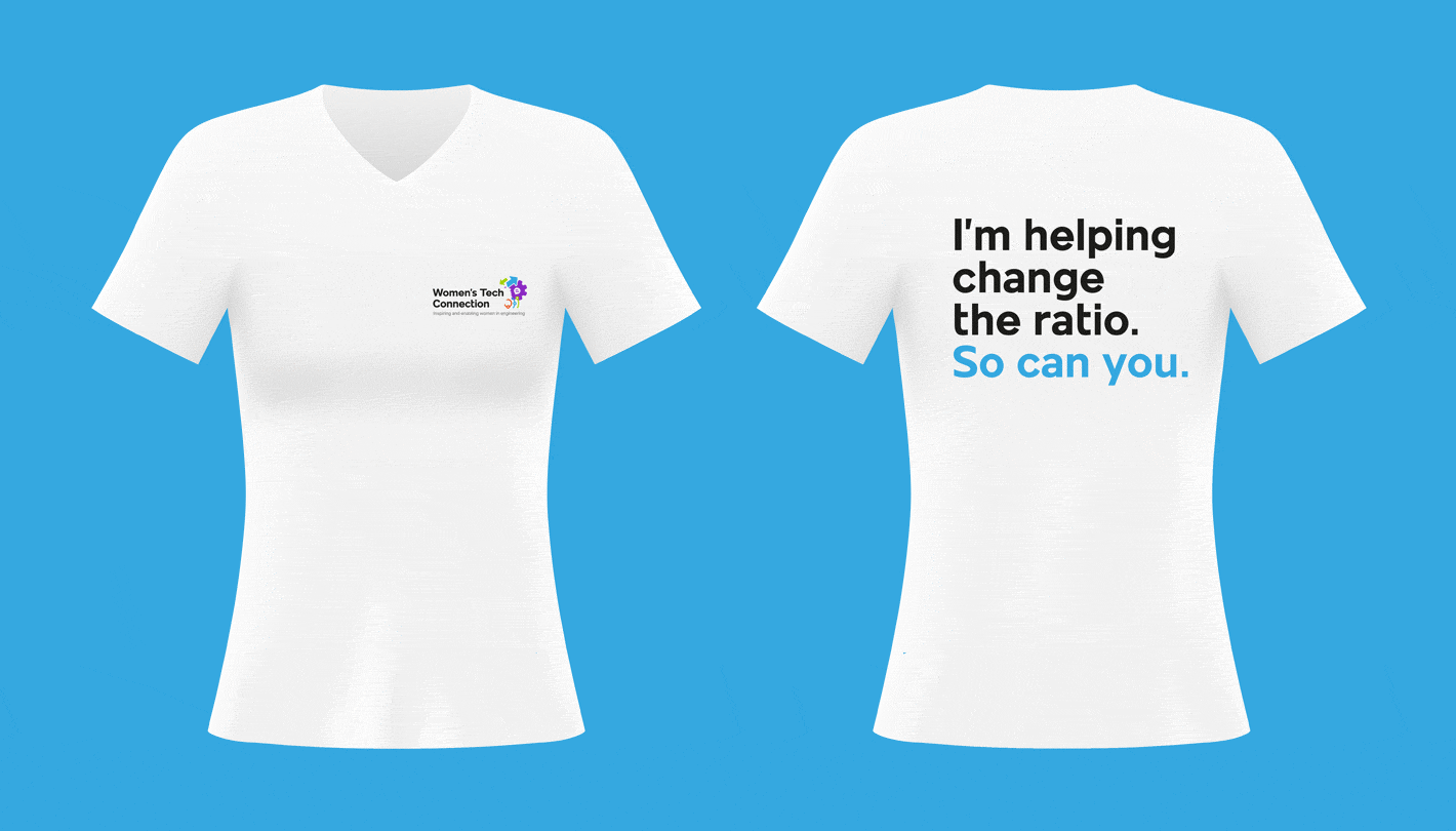 Womans Tech Connection branded t-shirts