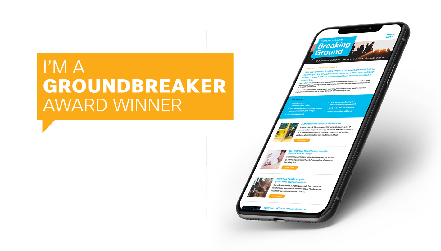Cisco breaking ground newsletter email