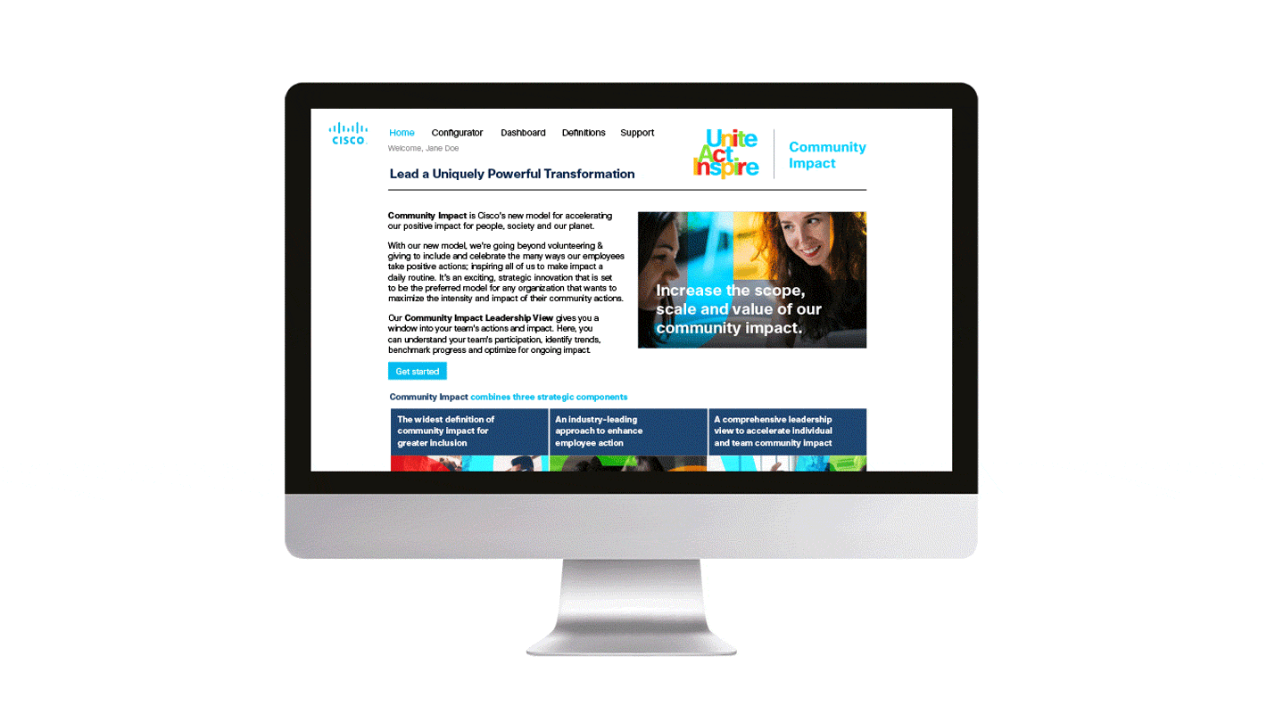Cisco Community Impact website