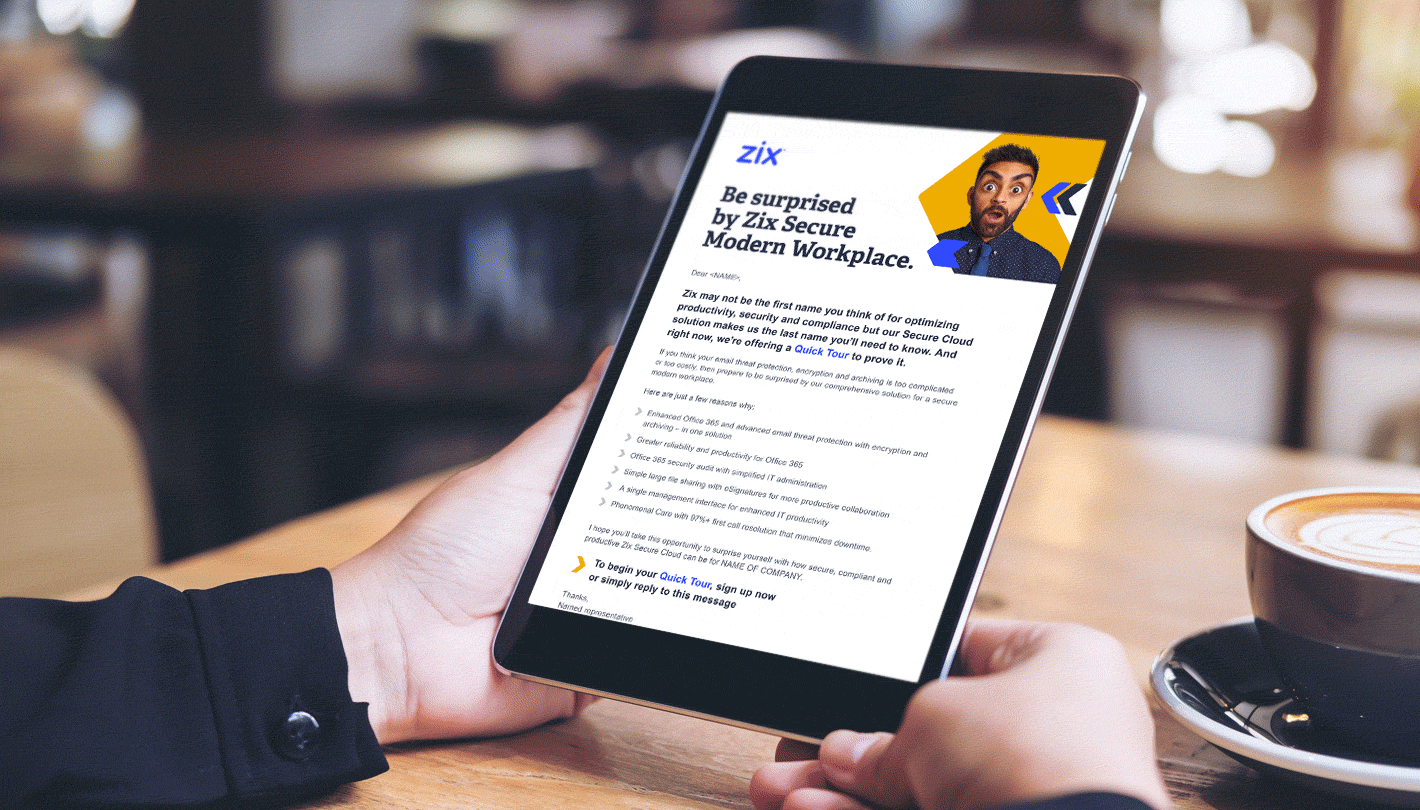 Zix security marketing emails