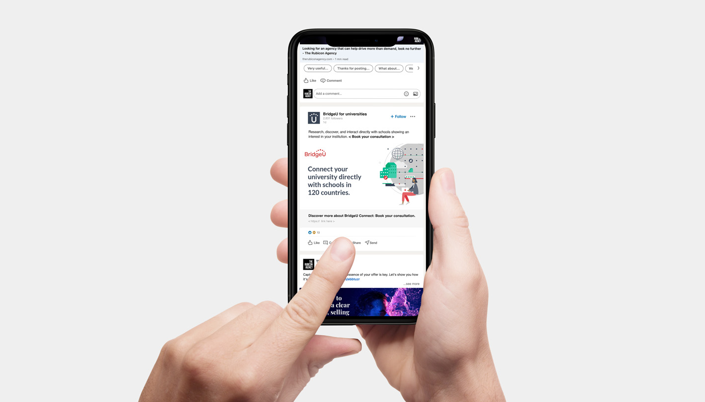 BridgeU Linkedin social posts