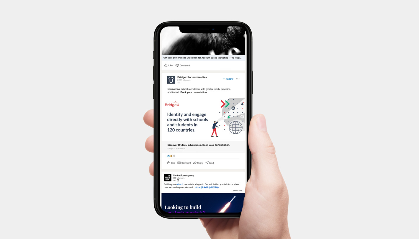 BridgeU lead generation social posts