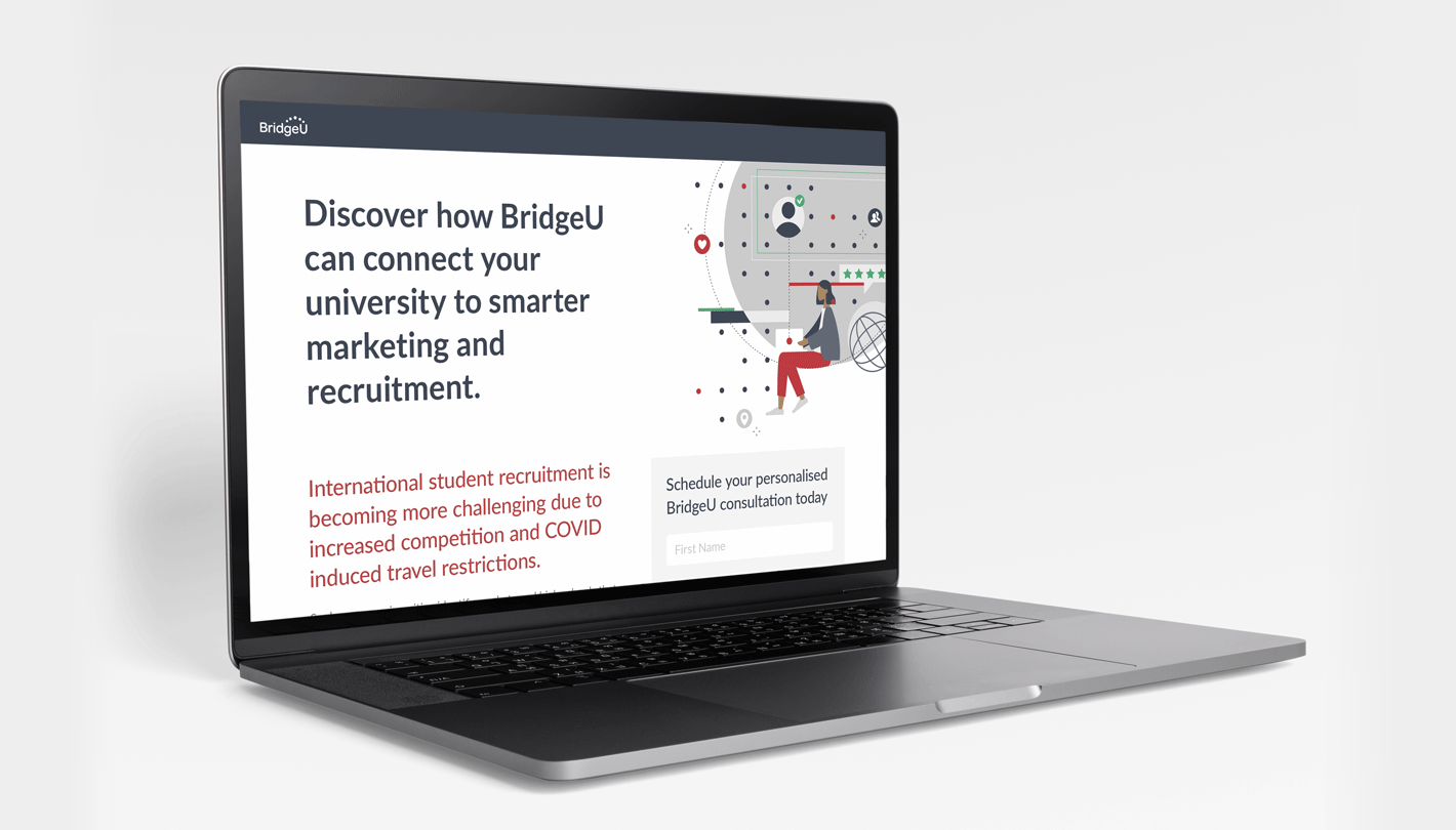 BridgeU lead generation landing page