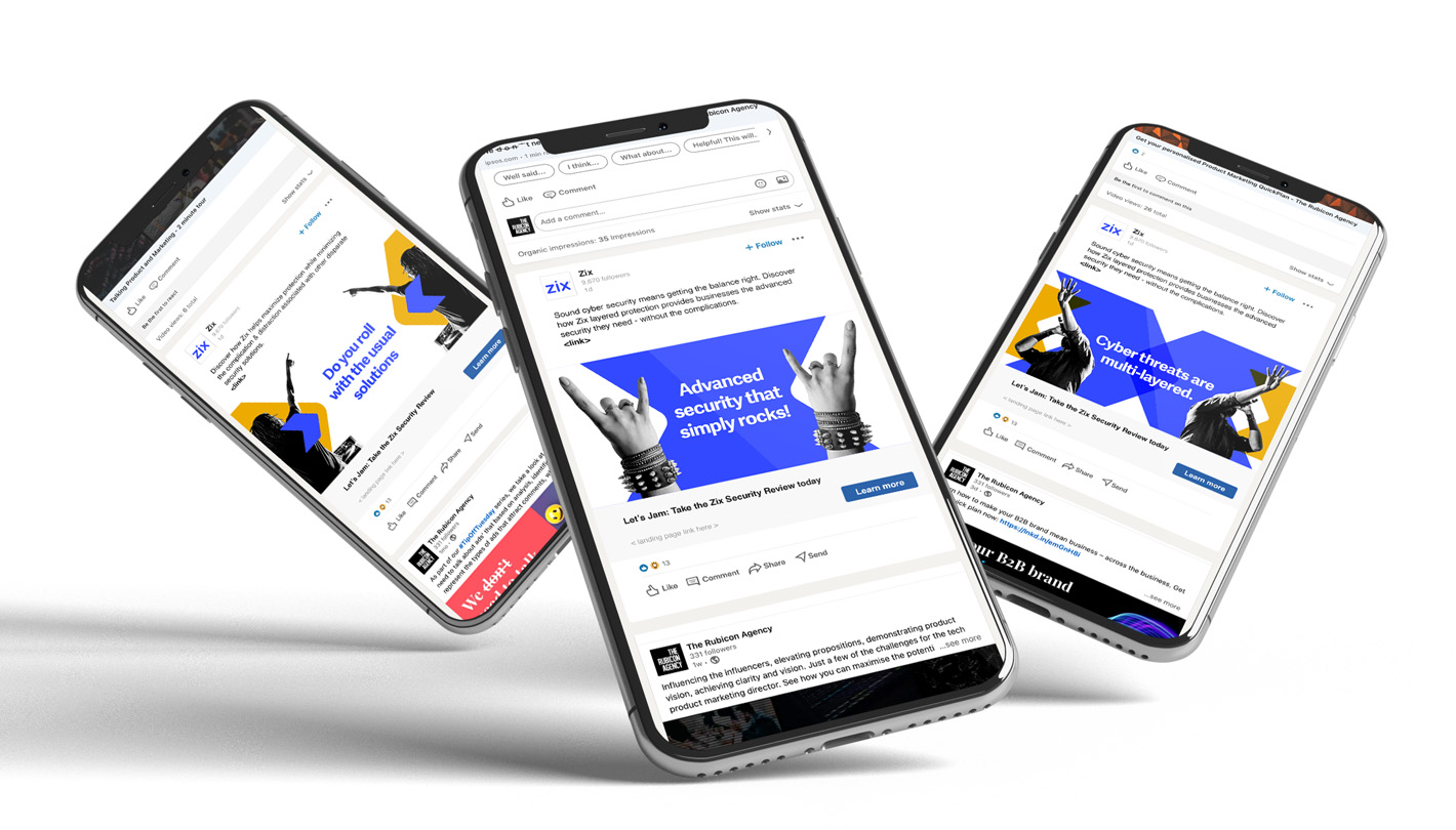 Zix - advanced security social campaign