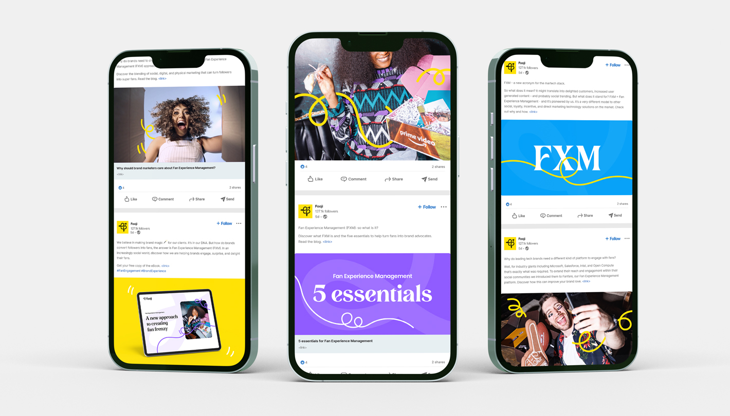Fooji FXM social posts