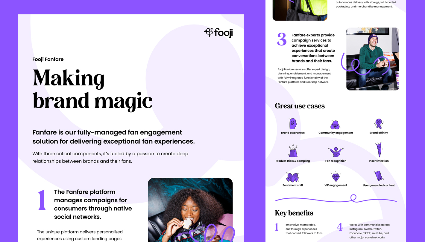 Fooji Fanfare infographic