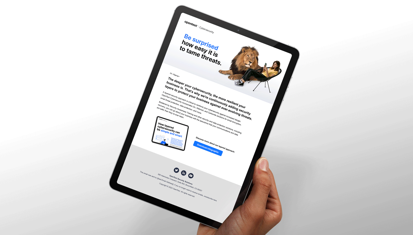 Opentext - Be surprised email series