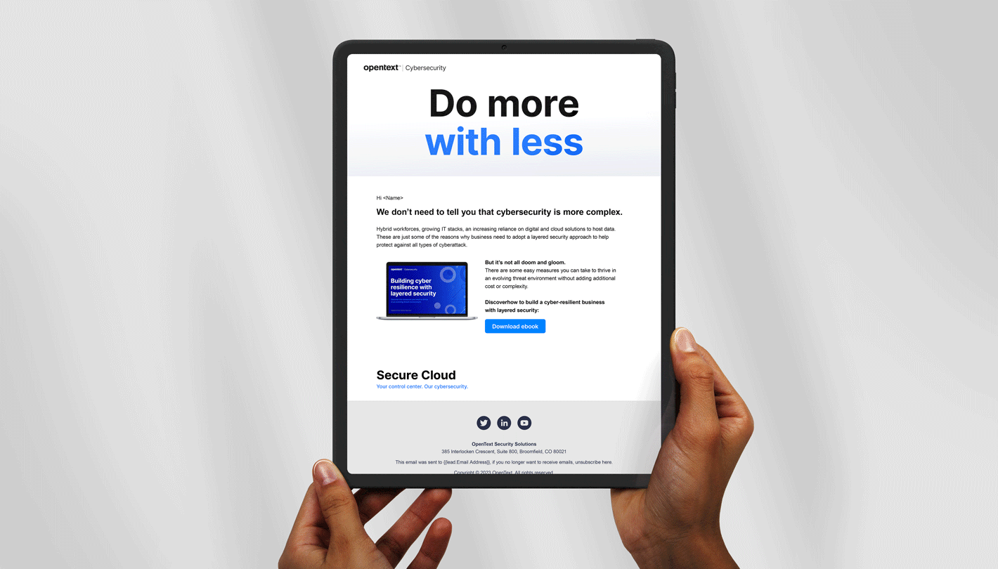OpenText Secure cloud emails