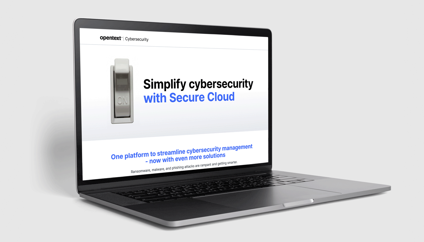 OpenText Secure cloud landing page