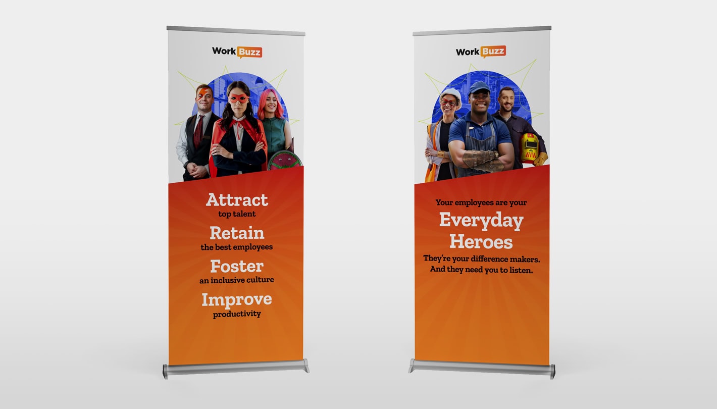 WorkBuzz - Everyday Heroes roller banners
