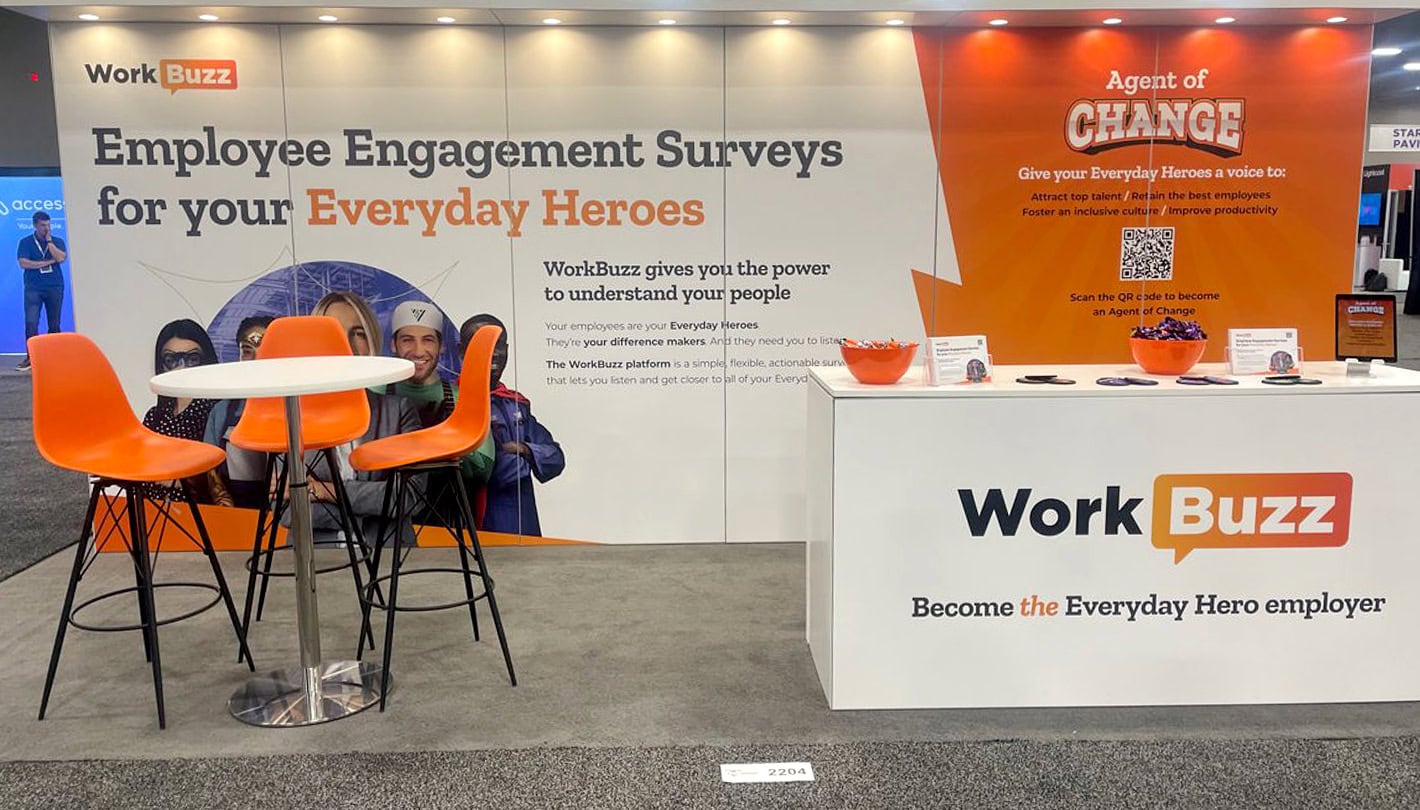 WorkBuzz - Everyday Heroes event stand
