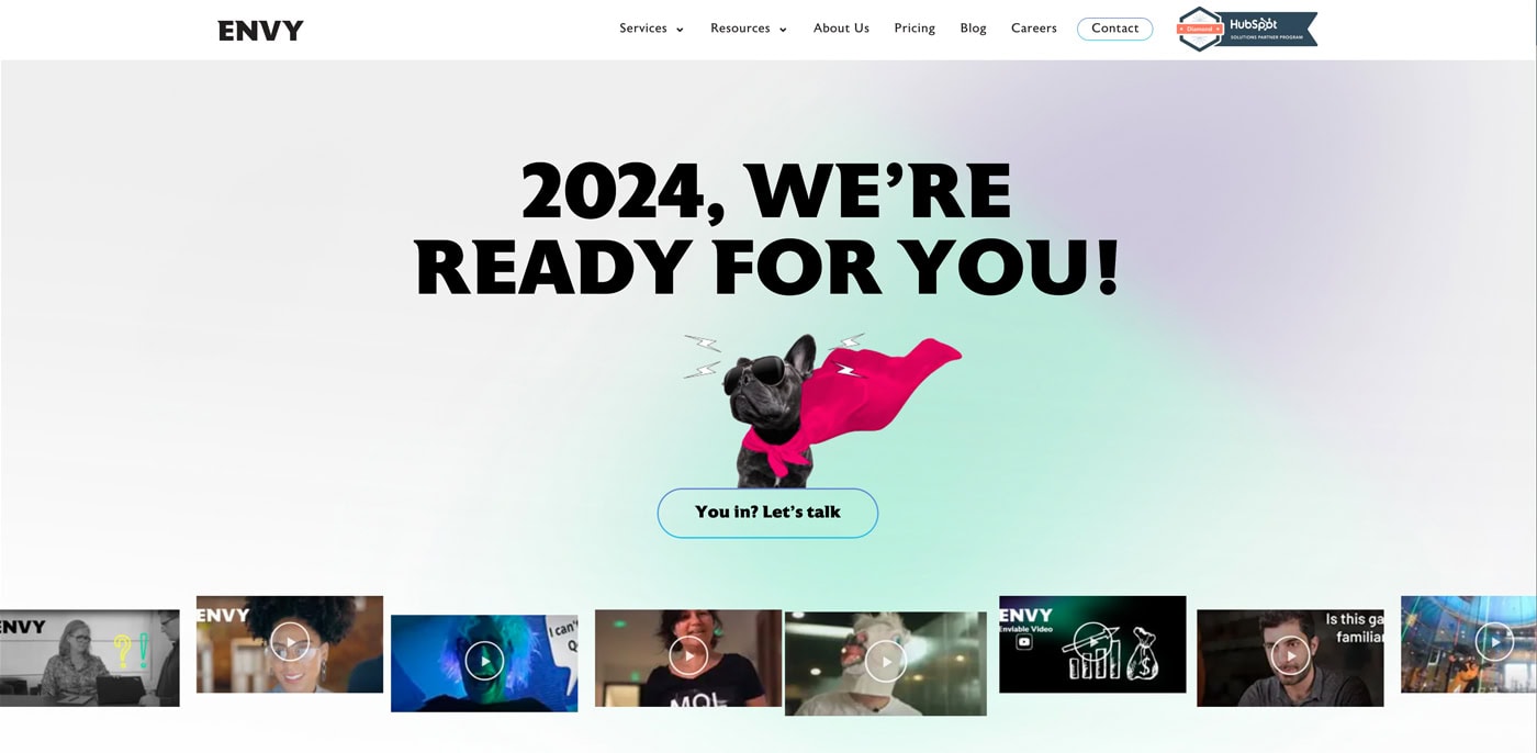 Envy website screengrab