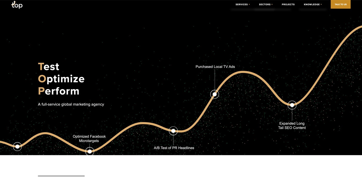 Top agency website screengrab