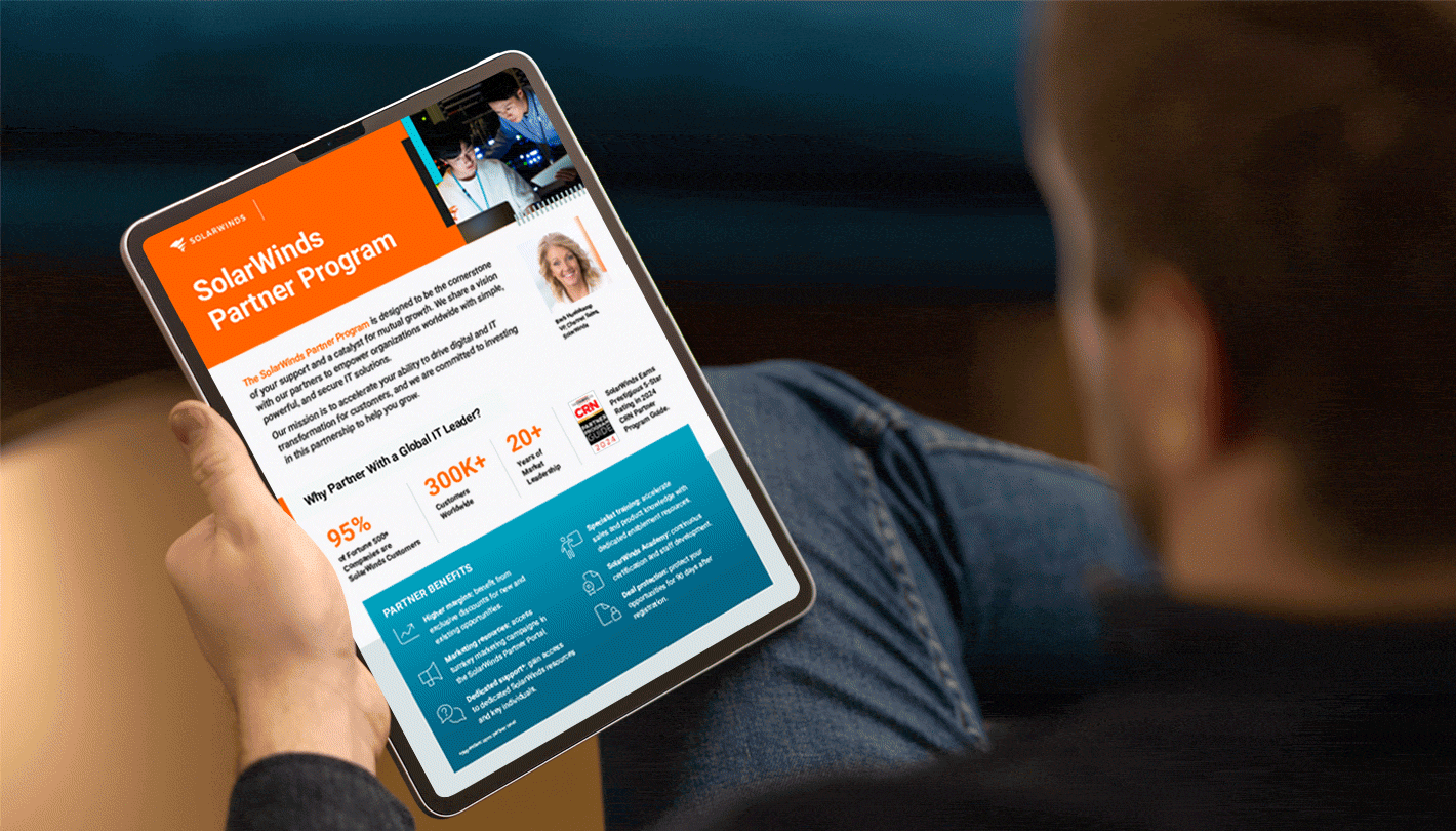 Partner program guide displayed professionally on a tablet.