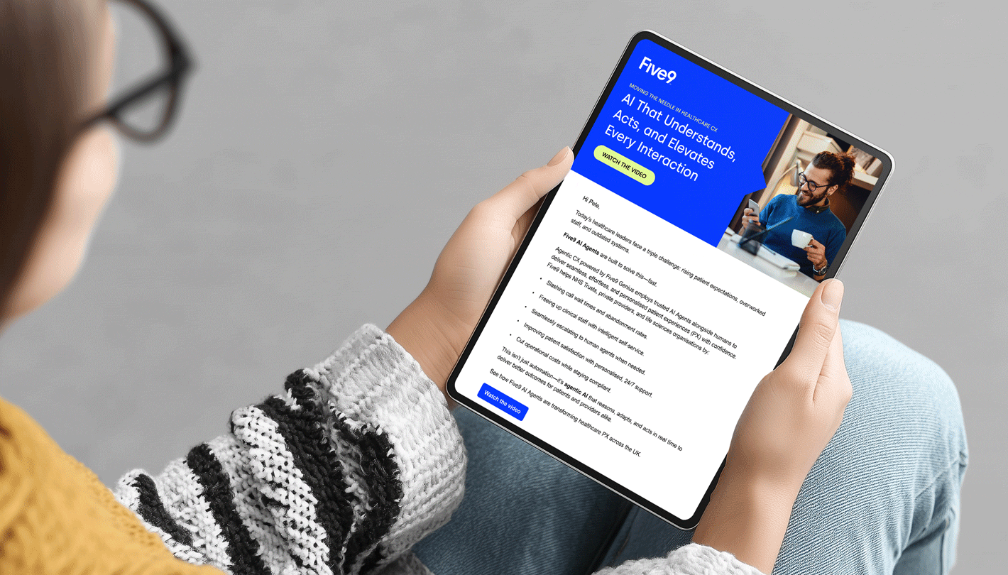 Five9 CX verticals emails