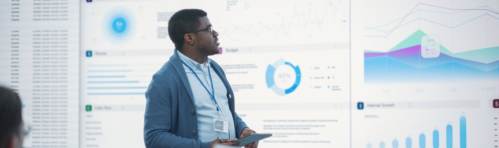 Man carrying out Brand audit