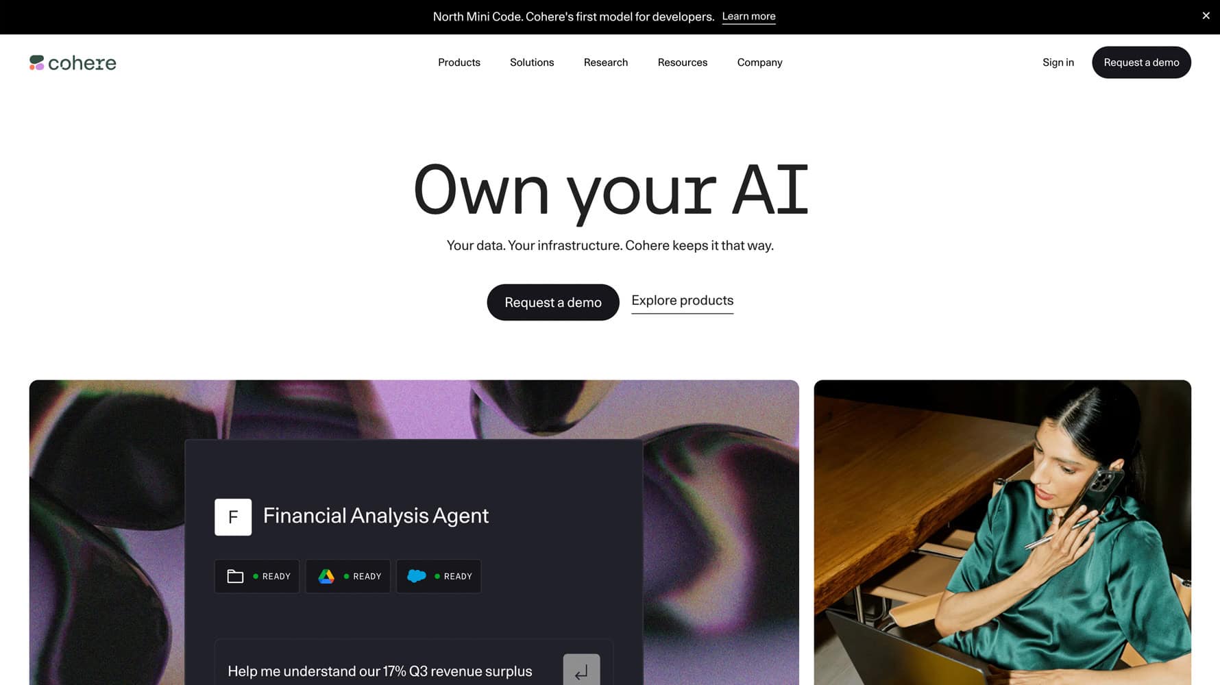 Cohere AI website