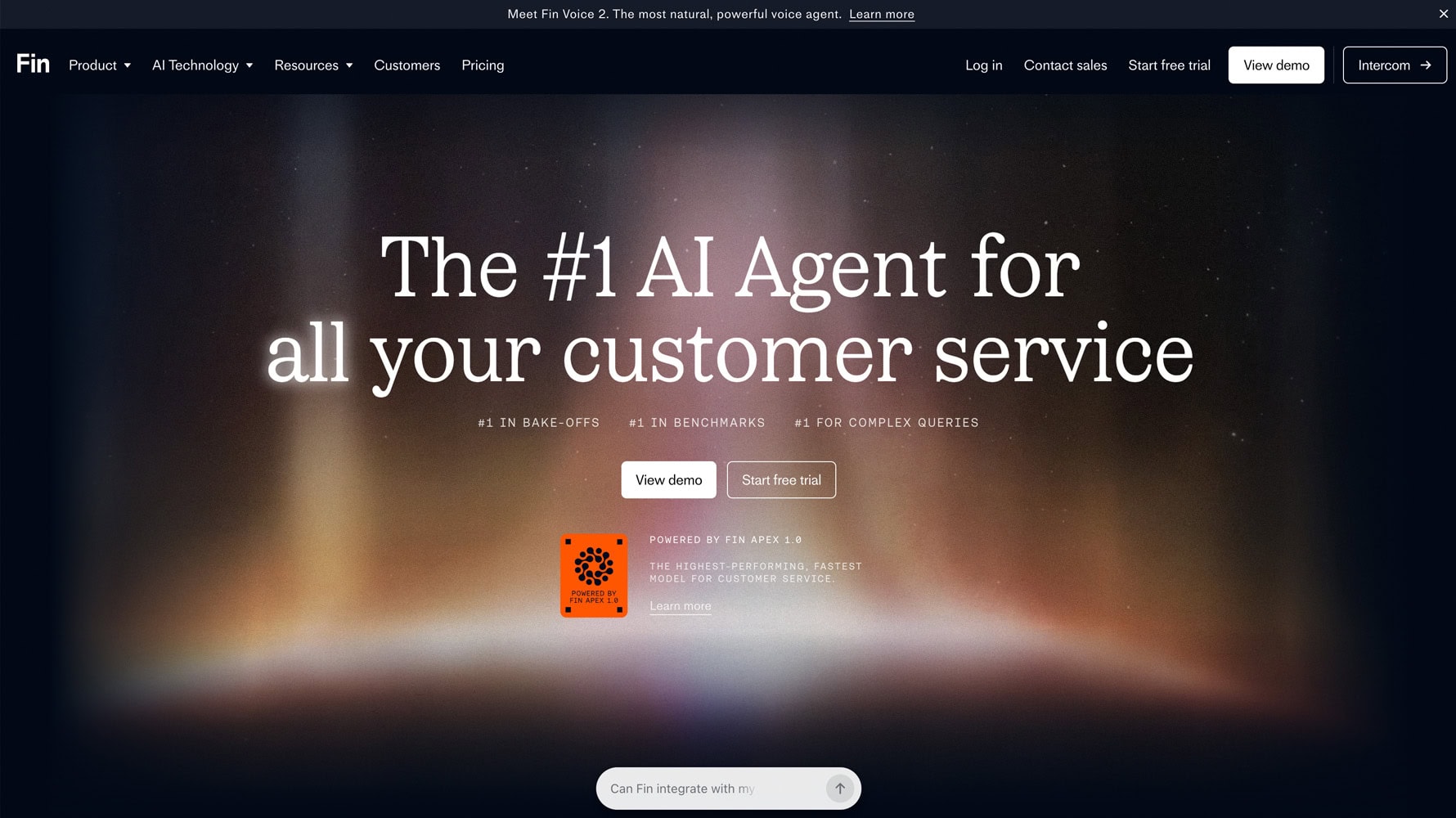 Fin AI website