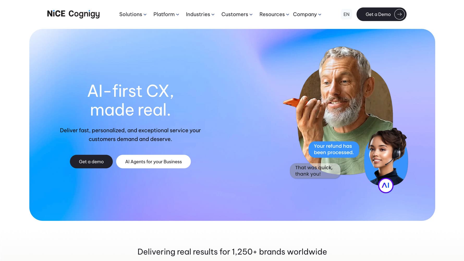 Nice Cognigy website
