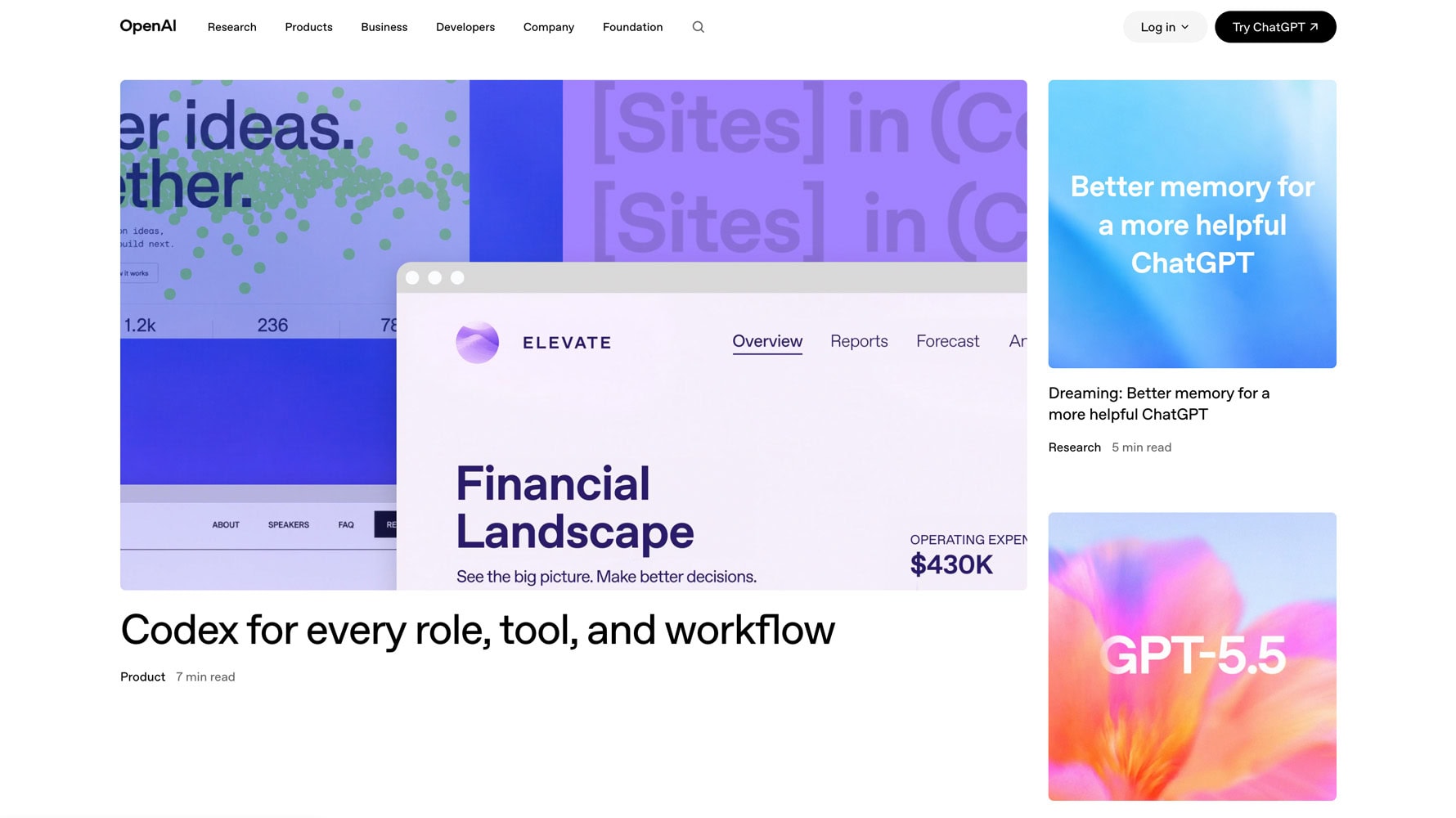 Open AI website