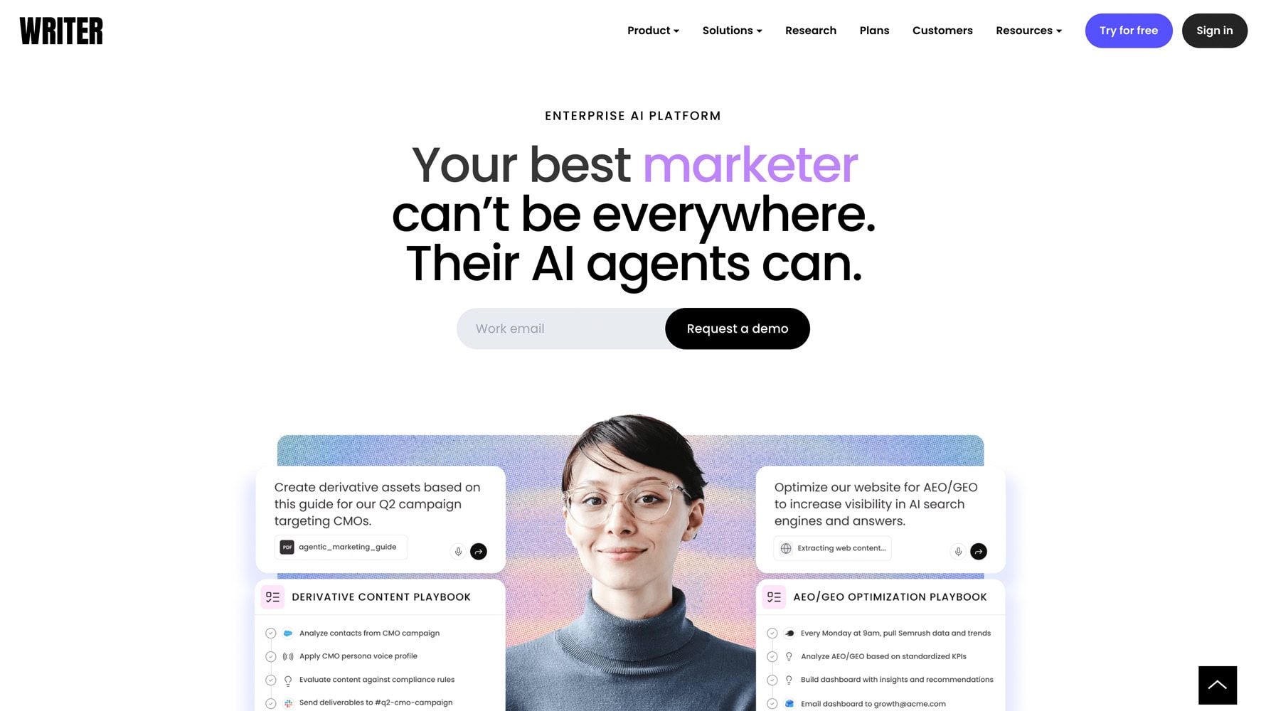 Writer AI website